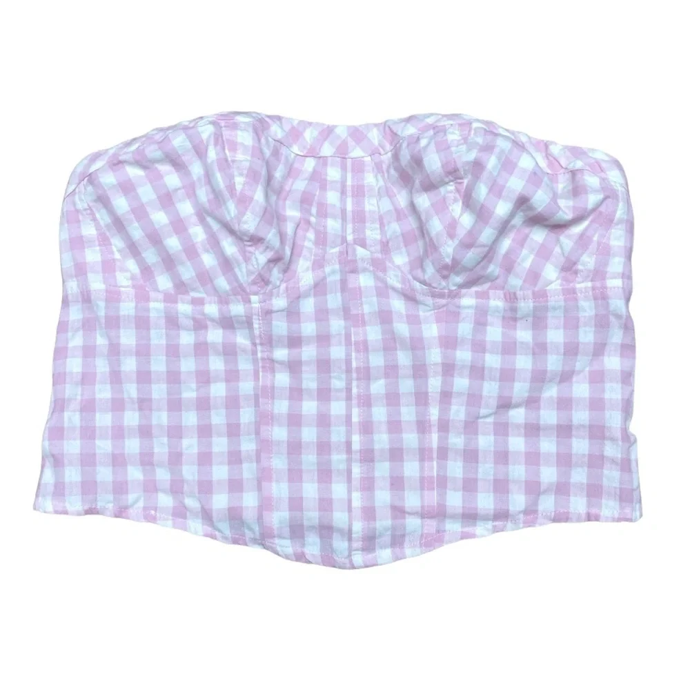 NWOT Free People Leilani Gingham Tube Top